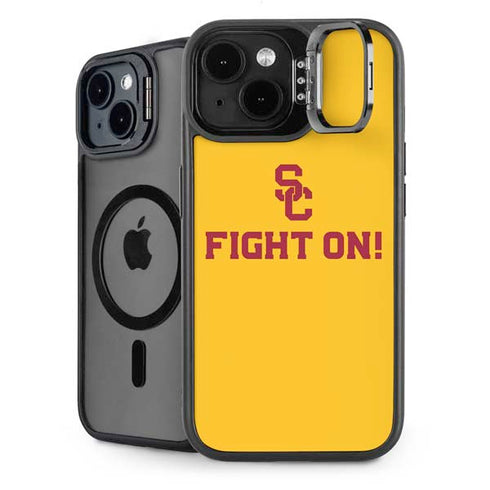 University of Southern California USC Fight On Gold iPhone 14 Kickstand Case
